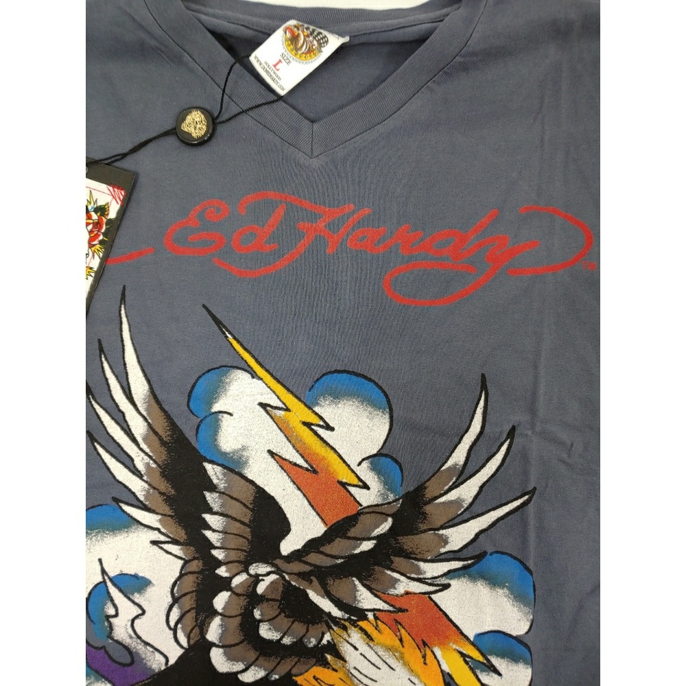 🆕 Ed Hardy Tattoo Graphic Short Sleeve Tee - Picture 3 of 8